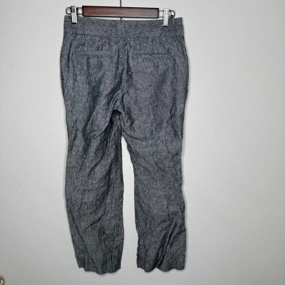 Banana Republic The Martin Fit‎ Linen Dress Pants Gray Women’s 2 Tailored Work